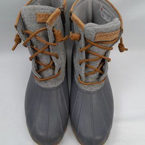 Sperry Women's Saltwater Emboss Wool Boots - Size 10 - Excellent Condition